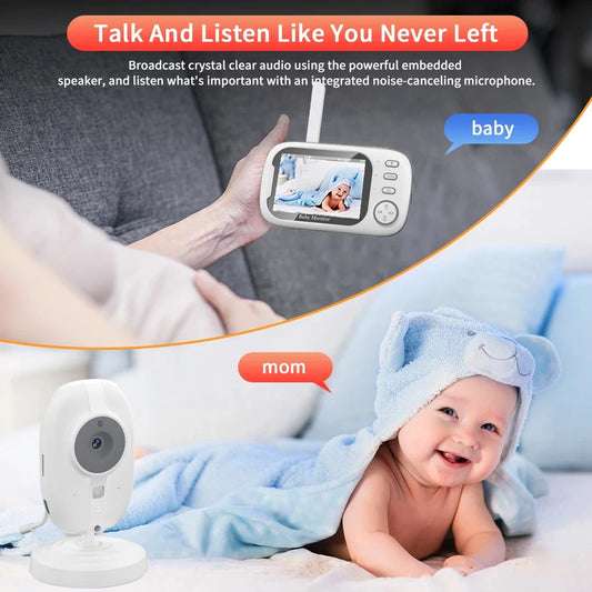 Baby-Monitor 2025: Cdycam 3.5" Wireless-Video - Night Vision Collection