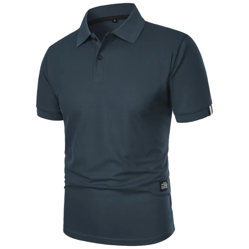 Neu Einfarbig Polo Shirt 2025 - Männer Kurz Ärmel Knopf T-Shirts Kragen - Leichtgewicht Streetwear Sport Casual Tops