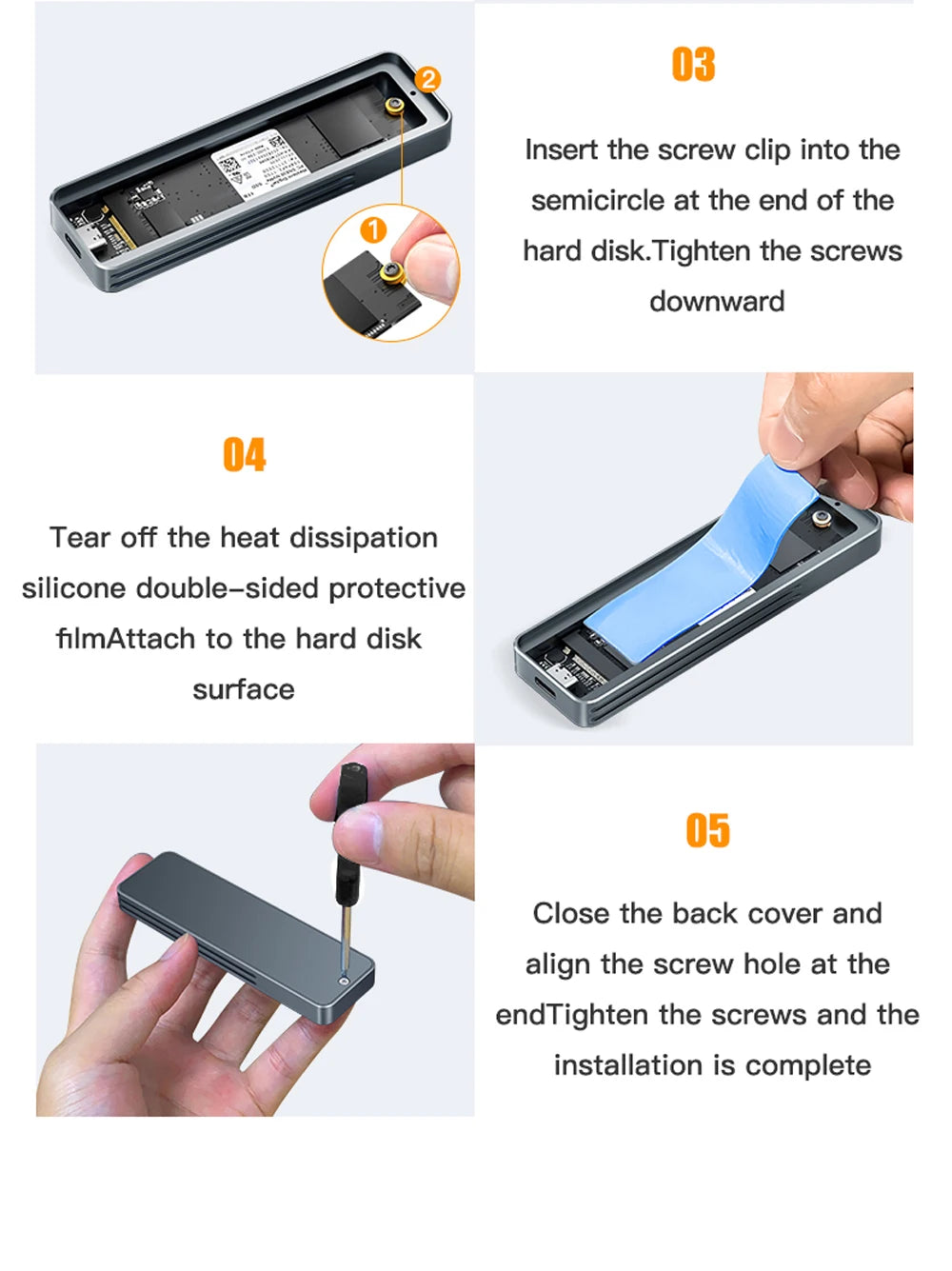 SSD-Gehäuse 2025: Meetiger M.2 SSD Enclosure - 10Gbps USB3.2 Type-C Aluminum NVMe SATA Collection