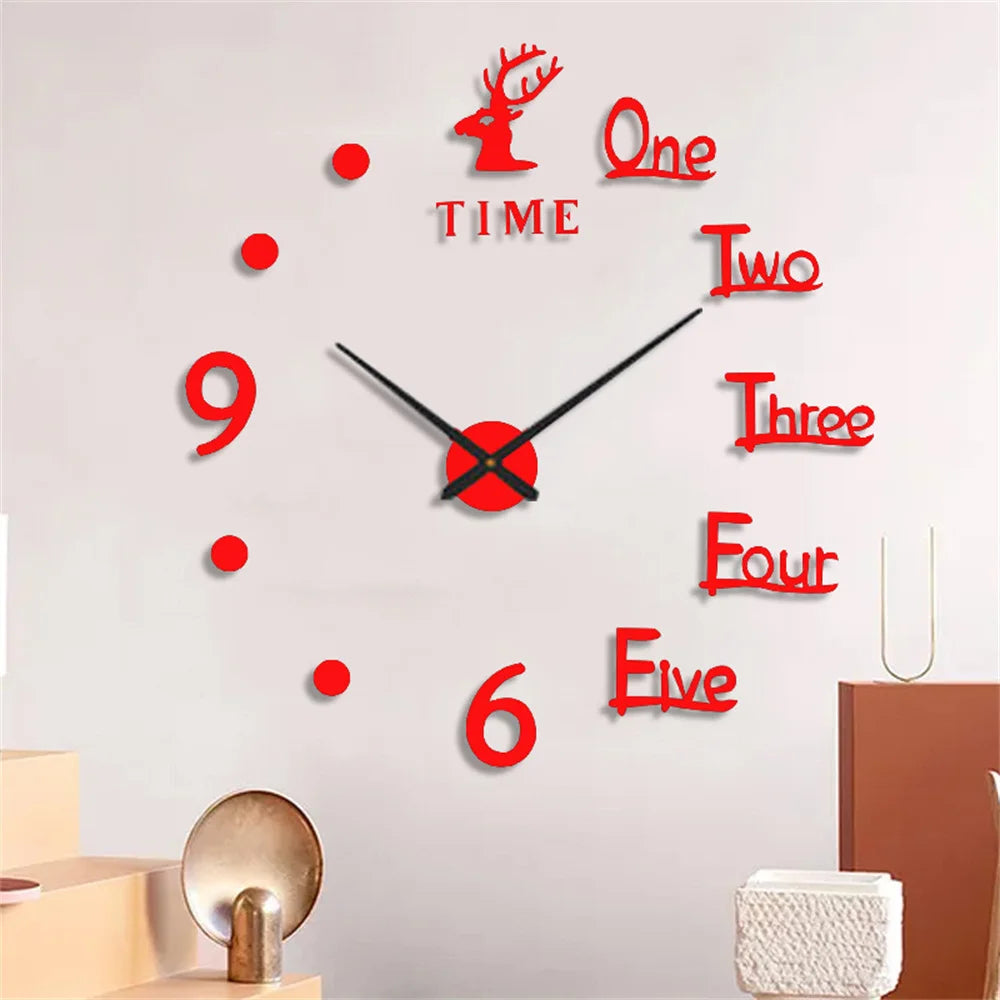 Luminous Wall Clock Large Watch Horloge Murale 3d Diy Acrylic Mirror Stickers Quartz Duvar Saat Klock Modern Mute Alarm Clock