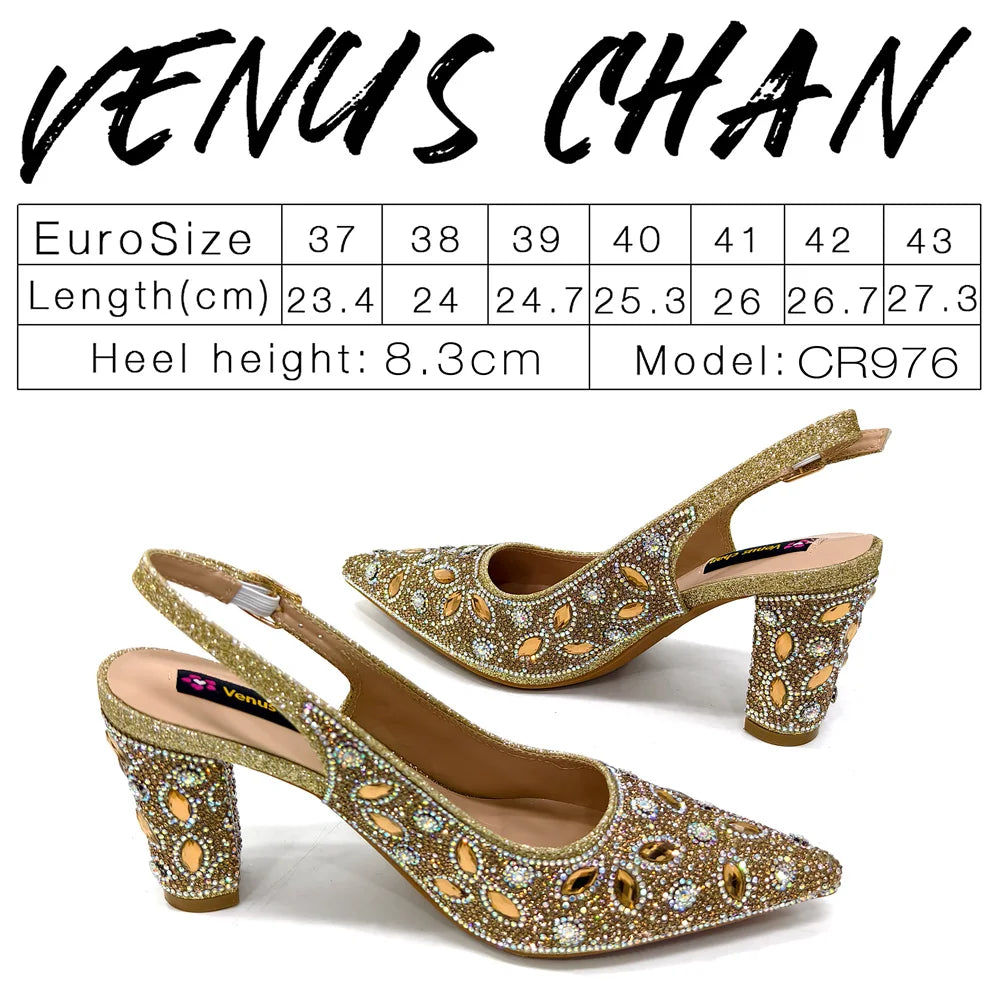 Elegant Italian Style Evening Party Shoe and Bag Set - Comfortable High Heel Women’s Shoes With Chic Hollow Design Handbag