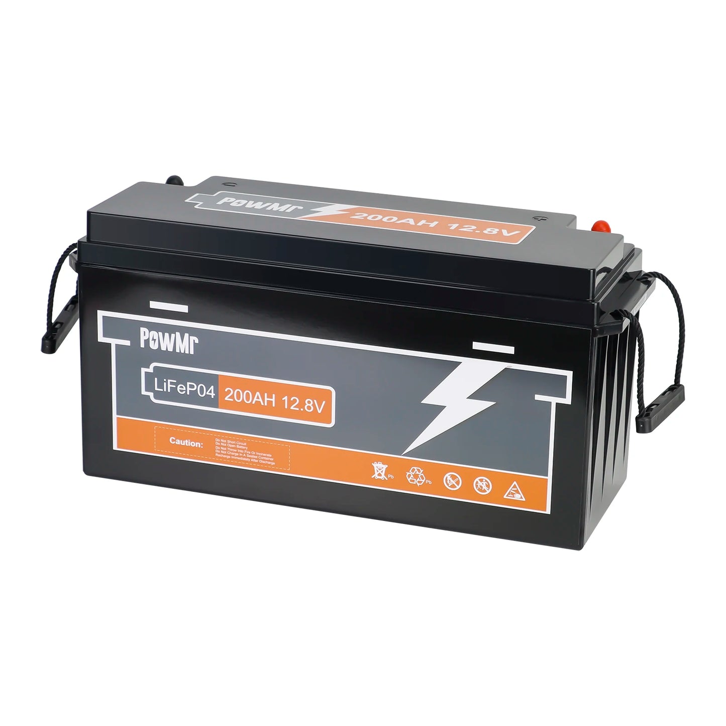 PowMr 12,8V 200AH LiFePO4-Batterie wiederaufladbar Grade A-Zellen 2560WH eingebauter BMS 6000+ Zyklus Heim-Lithium-Batterie-Energiespeicher