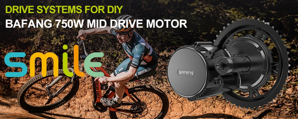 Bafang 750w 48v kit complet Mid Drive Motor 8fun BBS02 Bicycle Electric eBike Conversion Kit Powerful Central e-Bike Engine