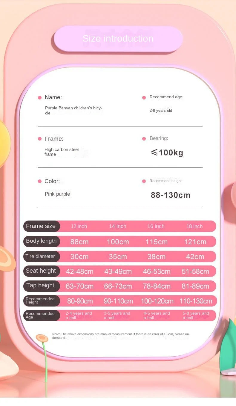 Children's Bicycle Folding Bike Girl 3-6 Years Old 7-10 Baby Foot Pedal Girl Bicycle Road Bik High-carbon Steel Materiale
