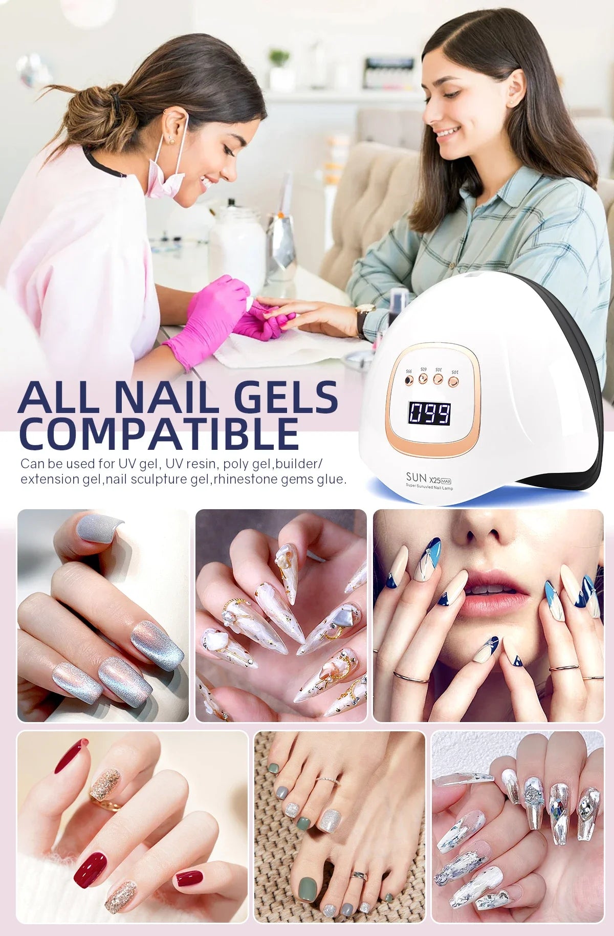 ProNail 380W UV Lampe Bewegungsmelder - 81 LEDs 38cm