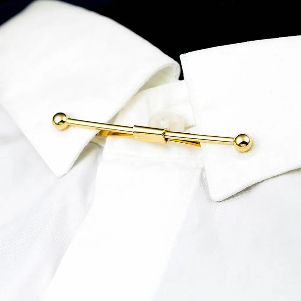 Herren Kragen Pin Krawatte Clip 2025 - Bar Kreuz Quaste Kette Hemd Kragen Pin - Hochzeit Geschenk Anzug Brosche Revers Pin Kleidung Accessories