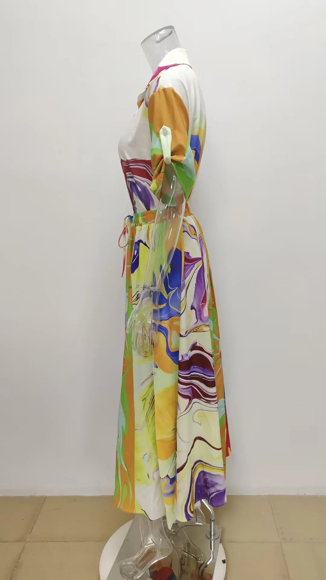 Seturi elegante de 2 piese pentru femei, vară, modă, imprimare, cămașă cu mânecă jumătate, costume casual, lejer, cu dantelă, talie înaltă, fustă, set