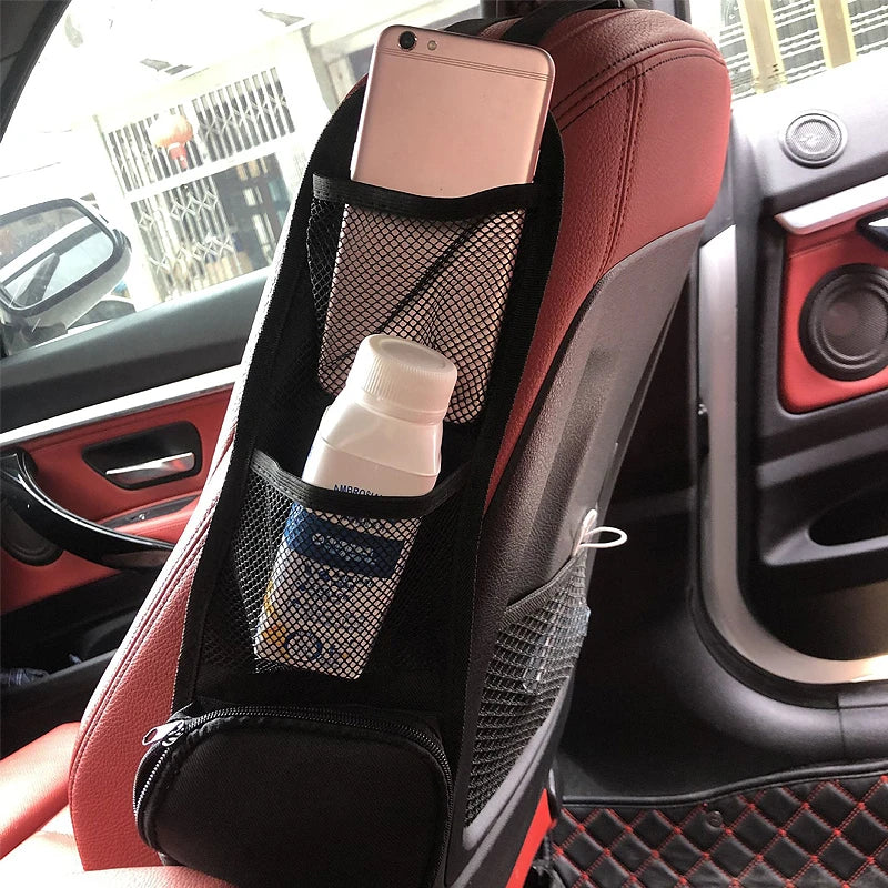 Auto Sitz Organizer Auto Sitz Seite Aufbewahrung Hängetasche Multi-Tasche Getränkehalter Mesh Tasche Auto Styling Organizer Handy Halter
