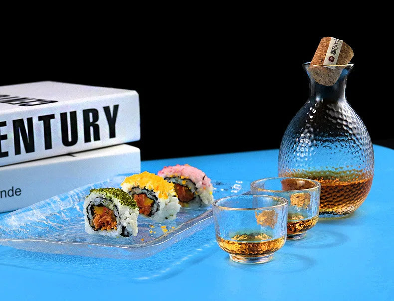 Japanese Sake Jug Set, Wine Glasses, Crystal Pot, Wine Tank Cup Set, Flagon Liquor Glass Dispenser, Creative Wine Cup, Gifts