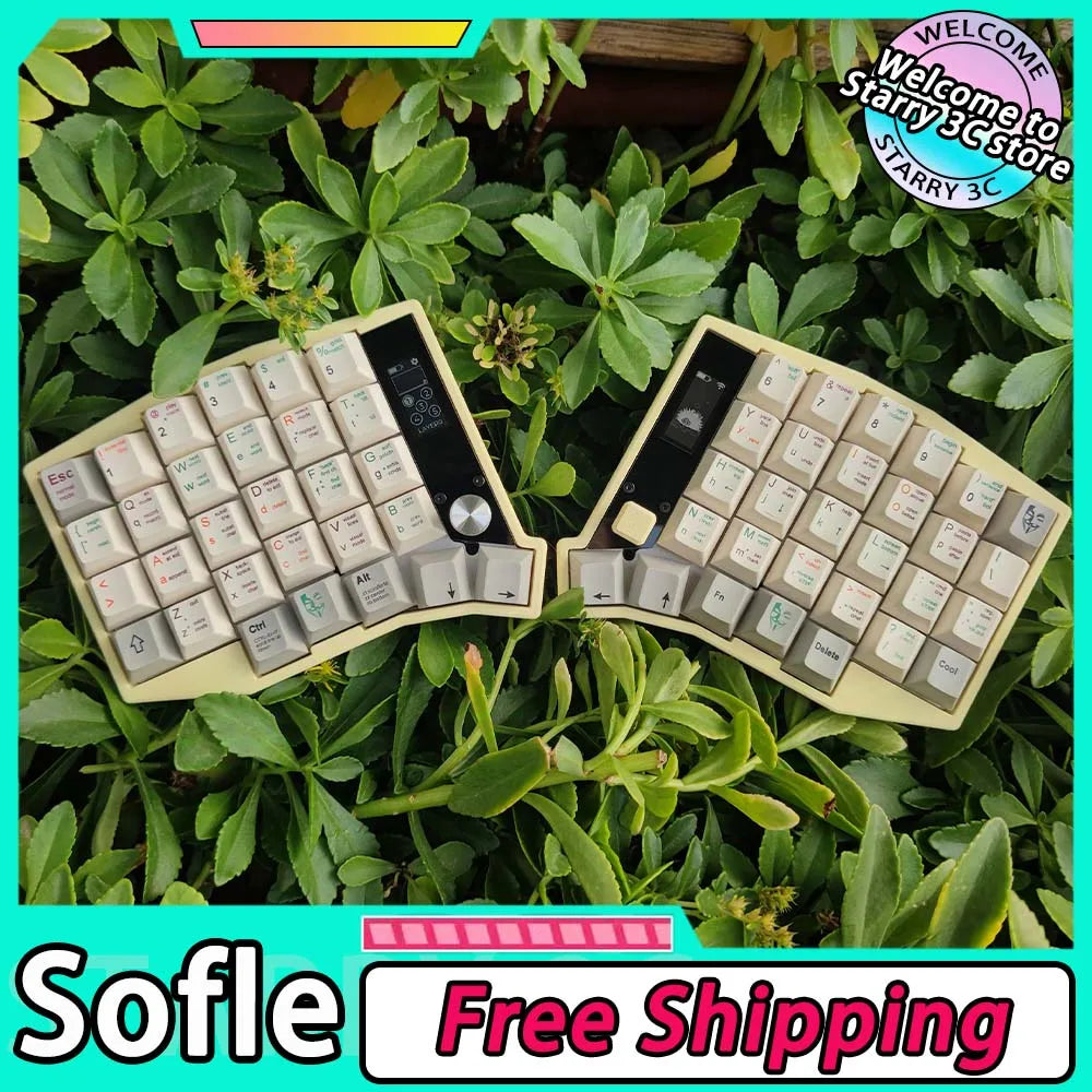 Sofle Split-Tastatur-Kit Dual-Modus - 58T Hot-Swap BT