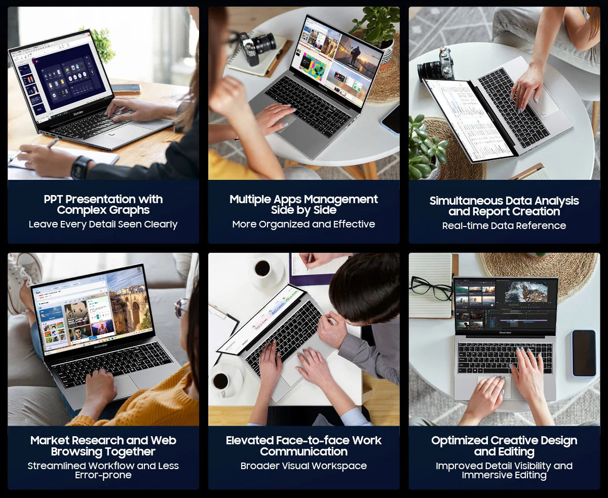 Laptop Blackview AceBook 8 15.6" 12th Gen Intel Alder Lake N97 16GB RAM 512GB SSD + extensie până la 1TB Windows 11 Home 15.6"