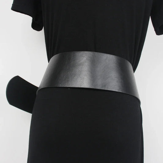 Centură mare cu cataramă metalică pentru femei, Vintage, lux, designer de brand, largă, PU, curea pentru talie, pentru cămașă, rochie, decorare