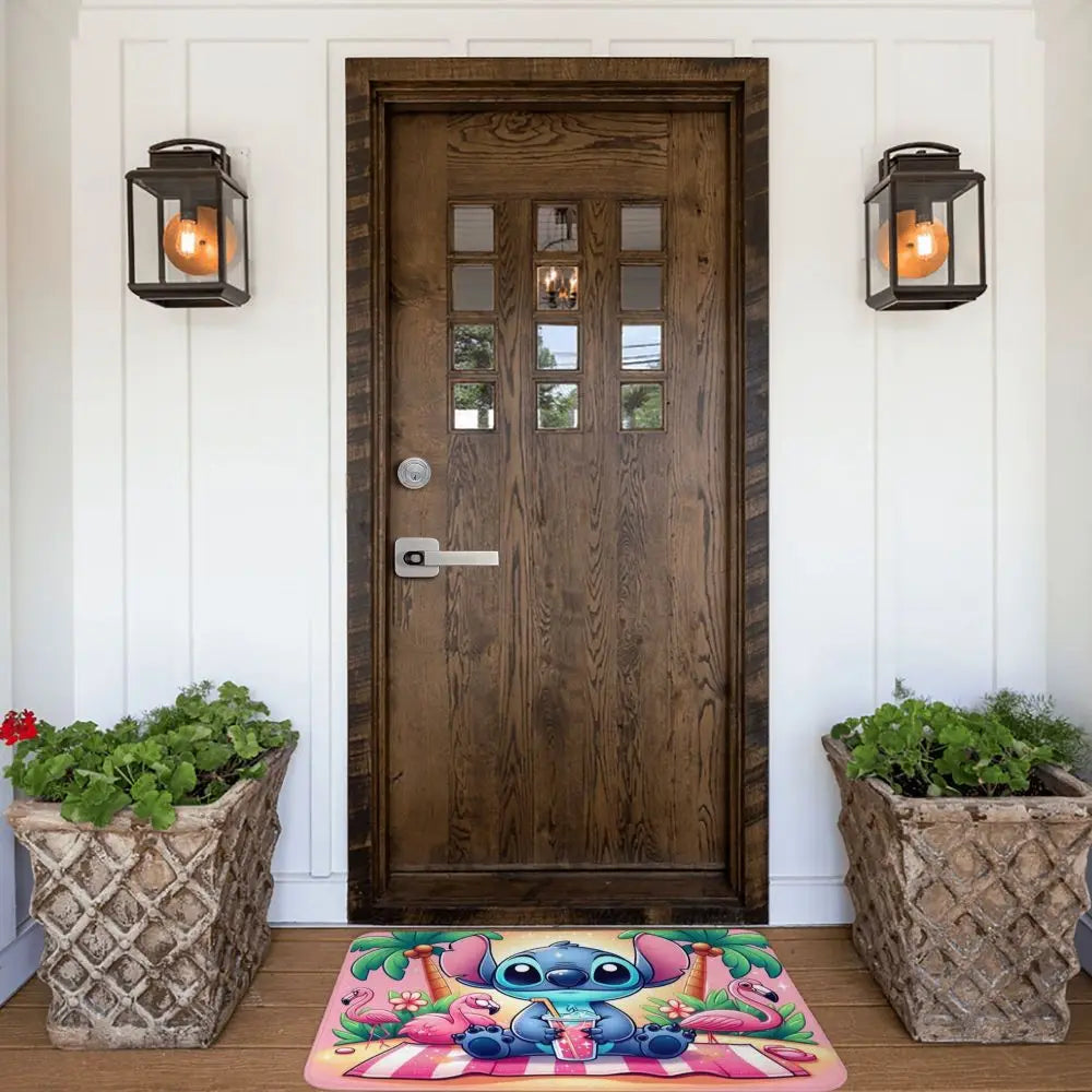 Custom Cartoon Stitch Floor Door Kitchen Bathroom Mat Anti-Slip Outdoor Doormat Bedroom Balcony Entrance Rug Carpet Footpad