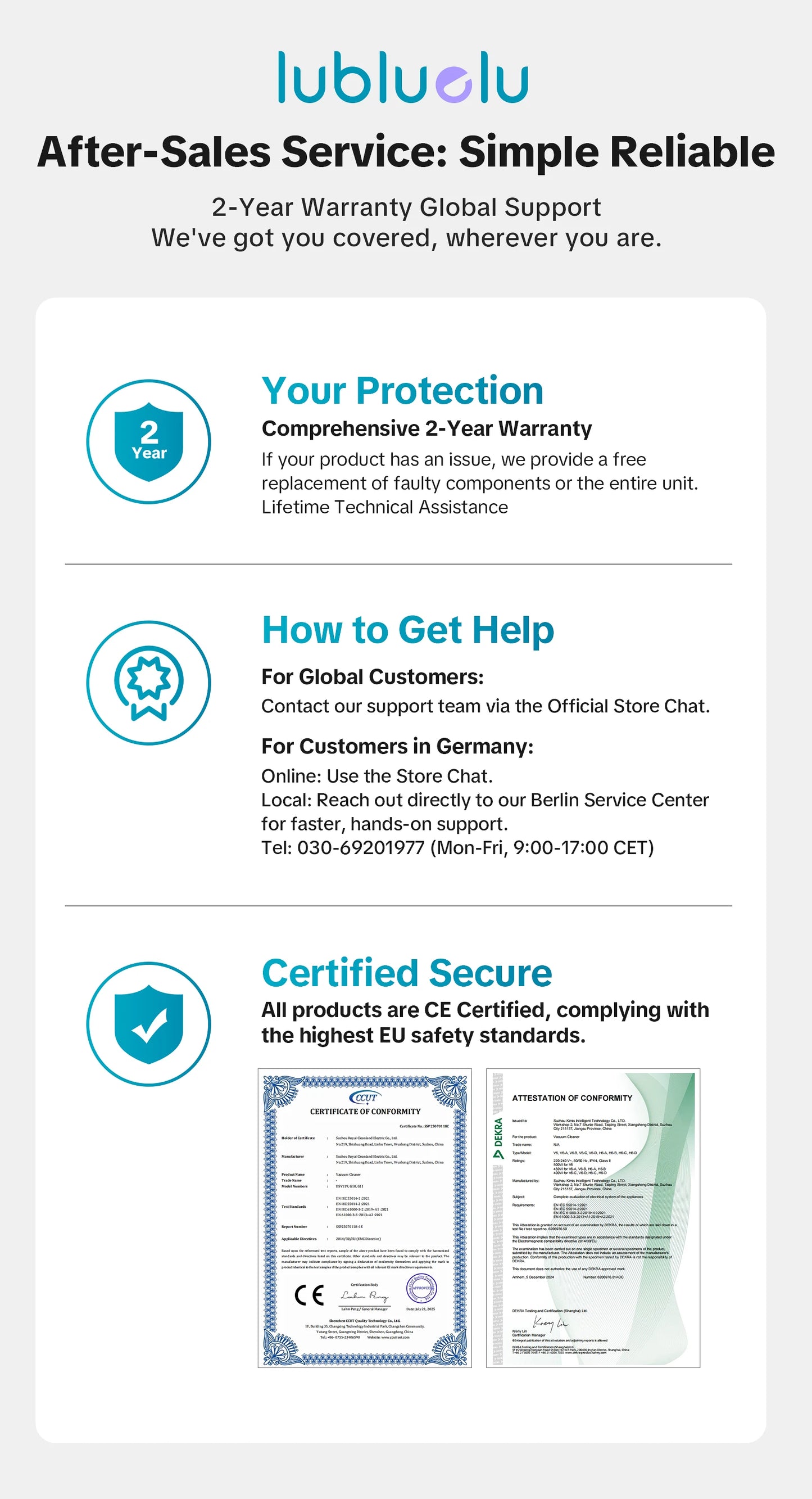 Lubluelu V9 Dampf - 1,75 L Tank 500-999 W 40,9x40,9x22,9