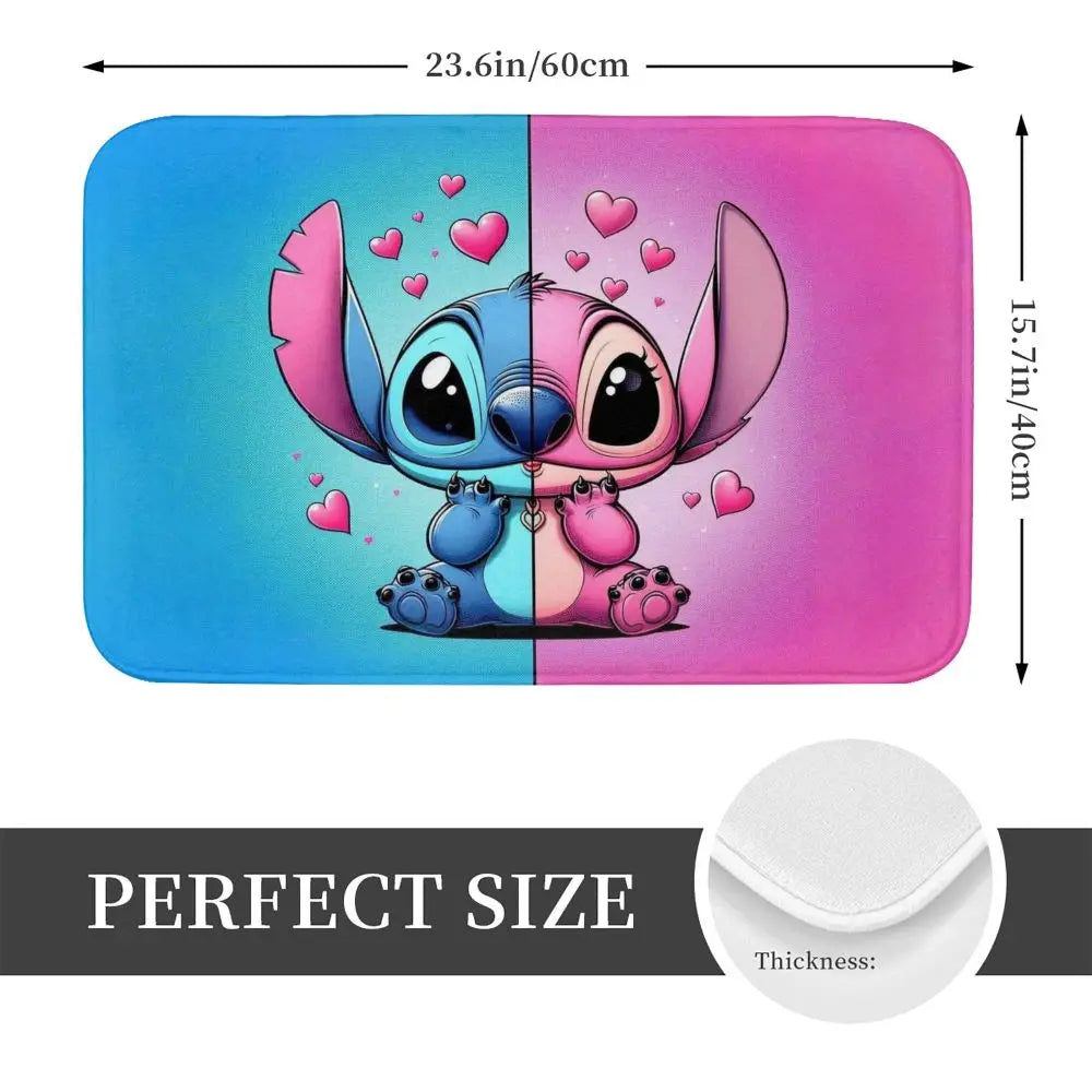 Custom Cartoon Stitch Floor Door Kitchen Bathroom Mat Anti-Slip Outdoor Doormat Bedroom Balcony Entrance Rug Carpet Footpad