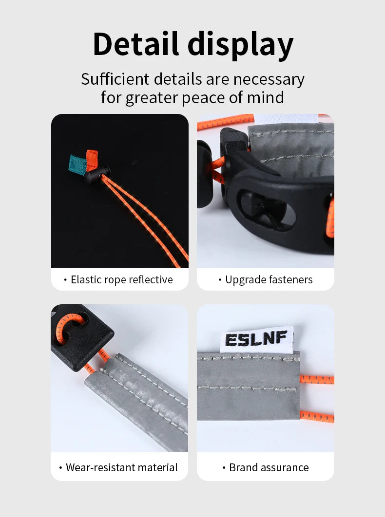 ESLNF Cycling Ankle Leg Straps Pant Bands Safety Reflective Outdoor Bicycle Ankle Leg Bind Bandage Trousers Bike Equipment