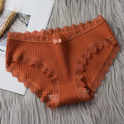 Damen Lingerie Unterwäsche mit Schleife Baumwolle Niedrig Bund Einfaches Design Komfortabel