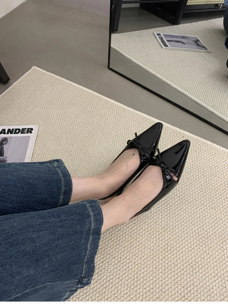 Summer Fashion Butterfly-knot Women Sandals Shallow Slip On Slingbacks Ladies Casual Dress Street Style Flats Shoes