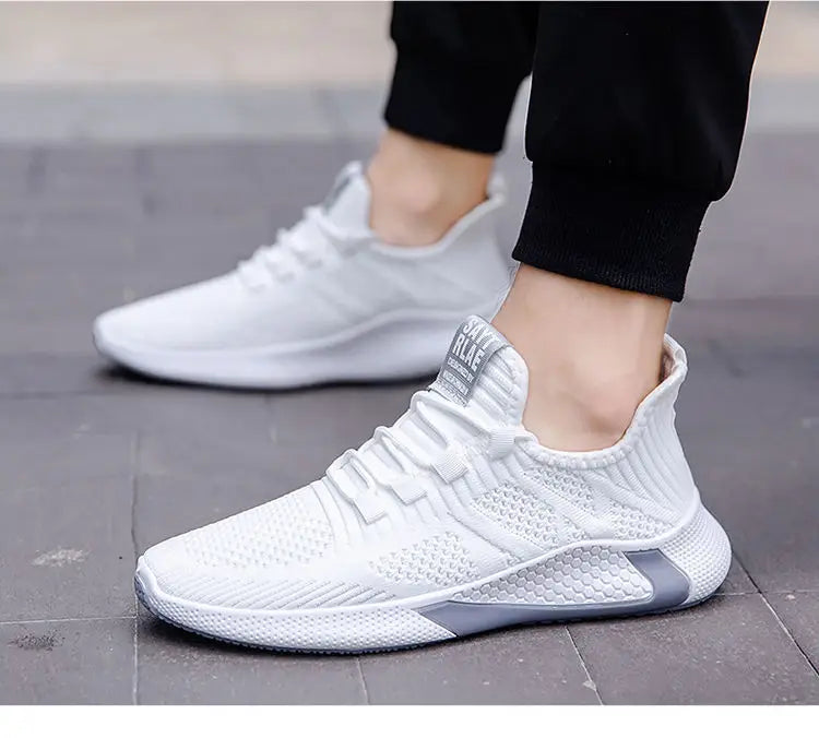 Men Sneakers Breathable Mesh Casual Shoes Black White Platform Shoes Fashion Sneakers Luxury Men's Shoes Tennis Man Size 39-44