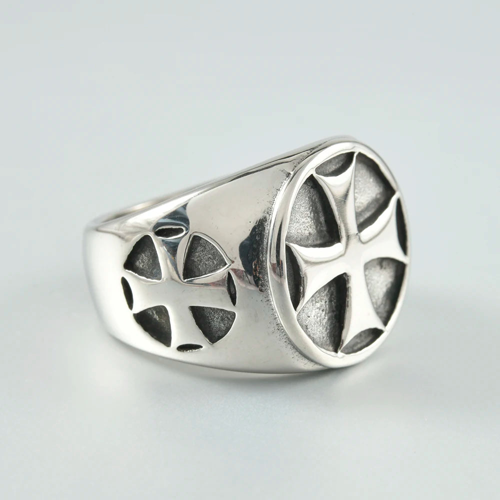 tajam BR231213 Glänzender Punk Ring - 316L Edelstahl 8mm