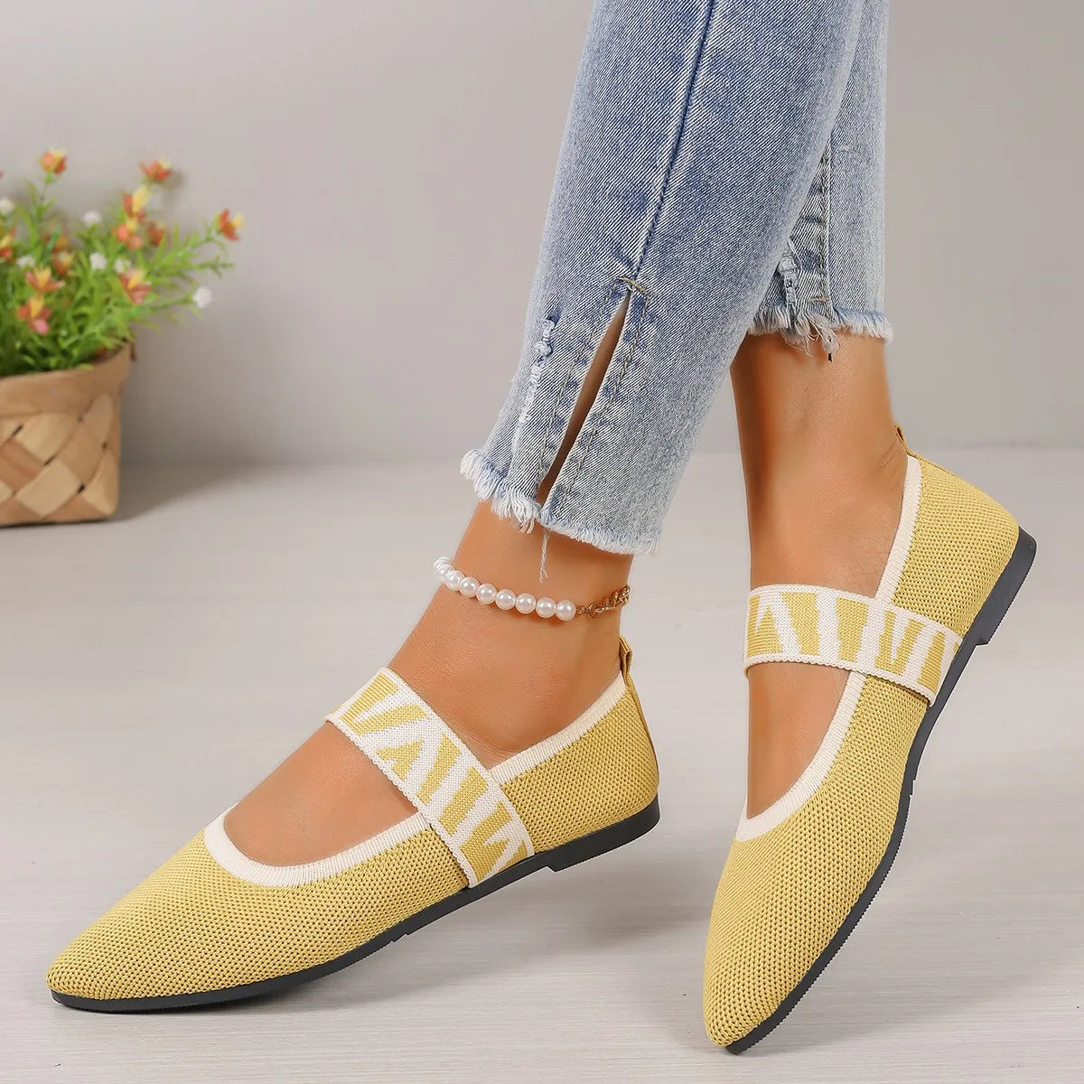 Women's Ballet Flats Casual Shoes Low Heel Barefoot Elegant Woman Sneakers Socofy Comfortable Pointed Toe on Offer Free Shipping