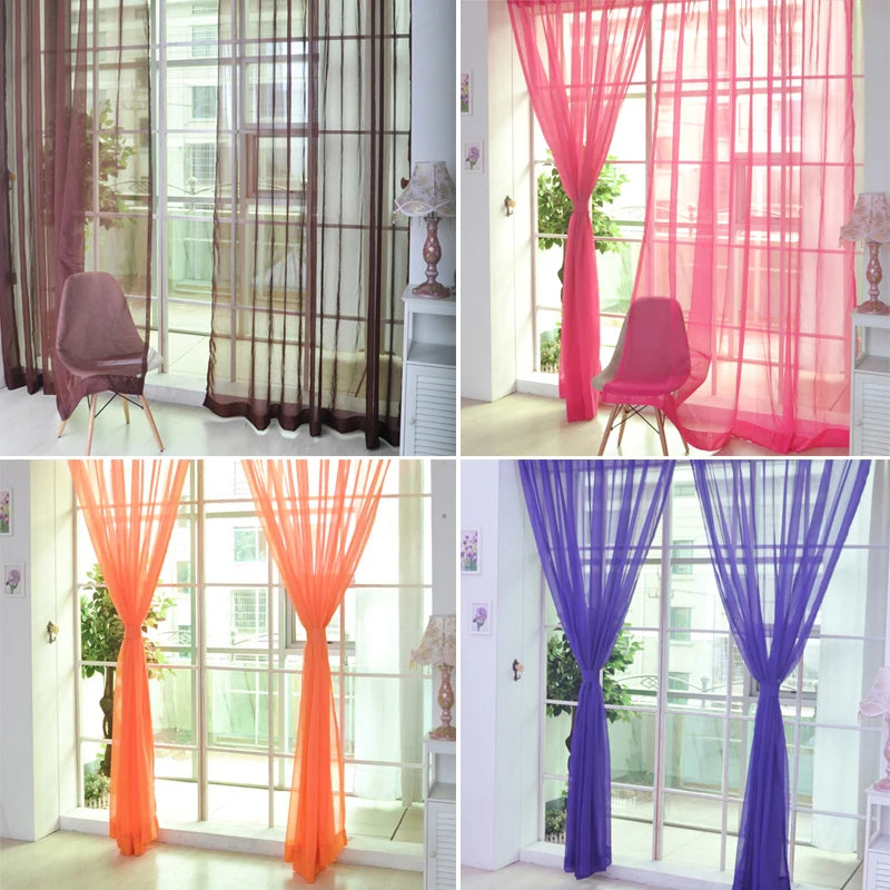 Zhejiang C Voile Gardine - 100 Prozent Polyester 140x250 Cm