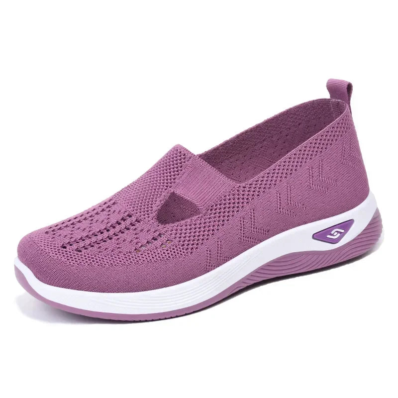 Schuhe Für Frauen Sommer Mode Frauen Cut-out Sneakers Casual Atmungsaktiv Slip On Walking Schuhe Leicht Outdoor Flach Schuhe