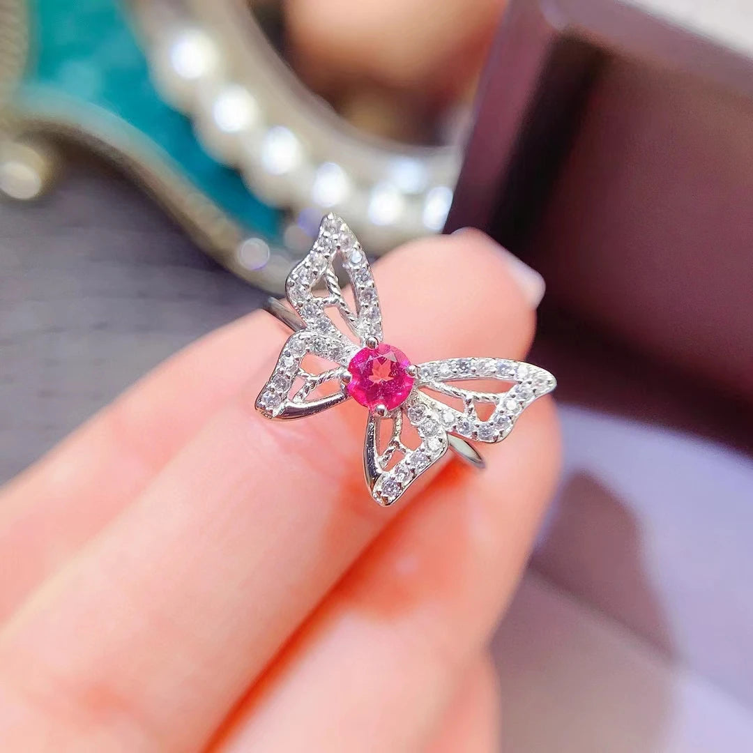 CoLifeLove CO-2254 Schmetterlingring - 925 Silber 4mm 0,3ct