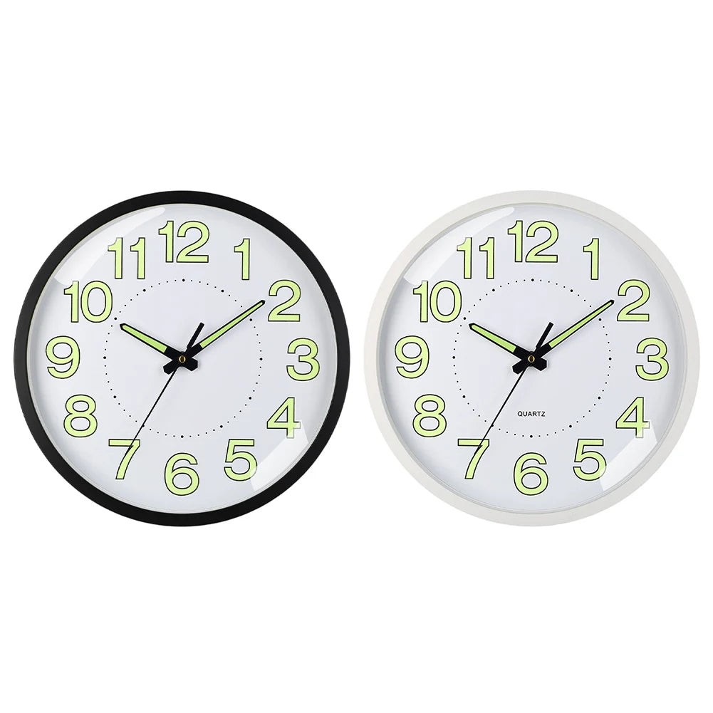 ALLOYSEED Luminova Wanduhr - 12 Zoll Geräuschlos Kunststoff