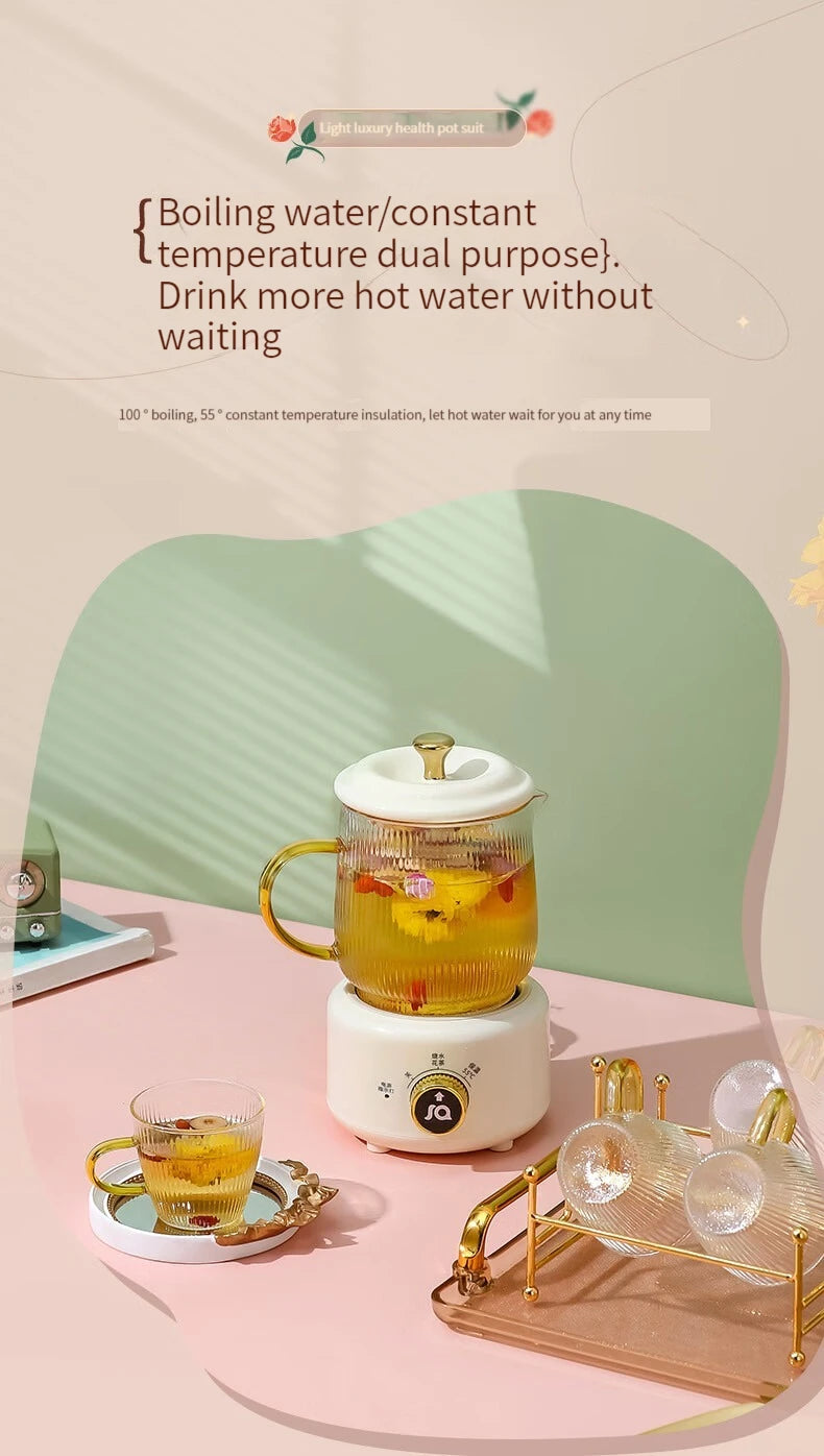 Gesundheitserhaltung Topf, Multi-funktional Haushalt Büro Konstante Temperatur Topf, Klein Glas Vollautomatisch Medizin Topf