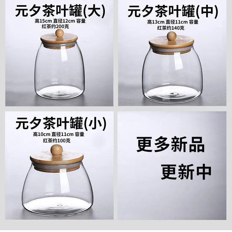 Spherical Glass Food Storage Container with Cork Lids Large Capacity Sealed Glass Bottles Pot Jar for Kitchen Organizer tools