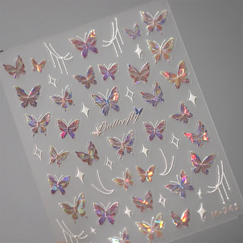 Designs 5D Relief Schmetterling Nagelsticker - 1 St 3D