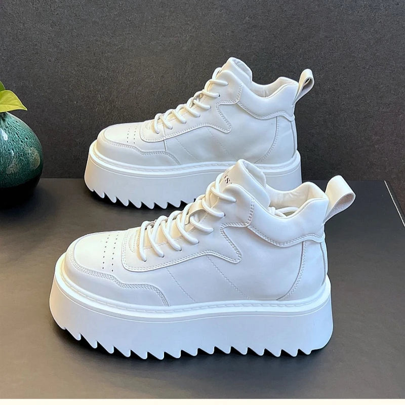 Nova Runner High Top Leder Komfort- Plateau 3cm Größe 42-46