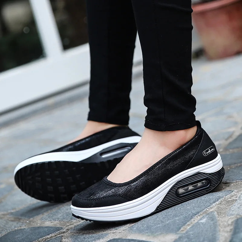 Stuccco Ballerina Slipper Komfort Damen - PU 3cm Absatz