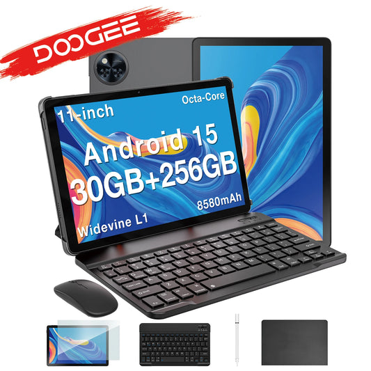 Global Version DOOGEE U11 Pro Android 15 Tablet PC 11 inch Ultra-clear 90Hz Display 30GB(6 + 24) 256GB 8580mAh Battery Tablet
