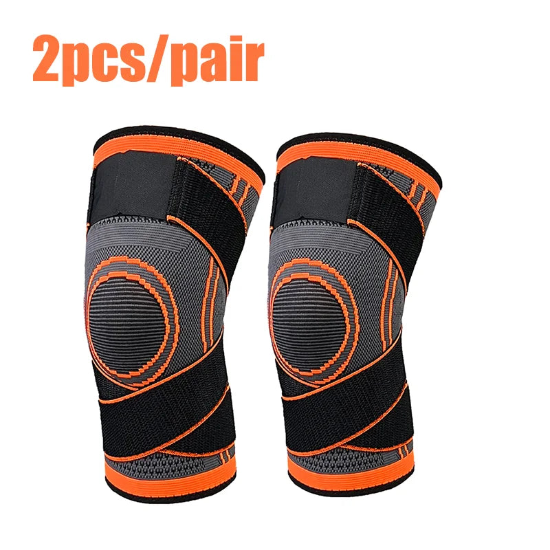 Knee Compression Sleeve with Adjustable Straps for Running Working Out and Sports Wearing Hiking Soccer Basketball Running Sport