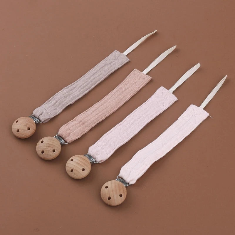 Baby-Schnullerclips 2025: Soft-Cotton Chain-Holder - Baby Shower Collection