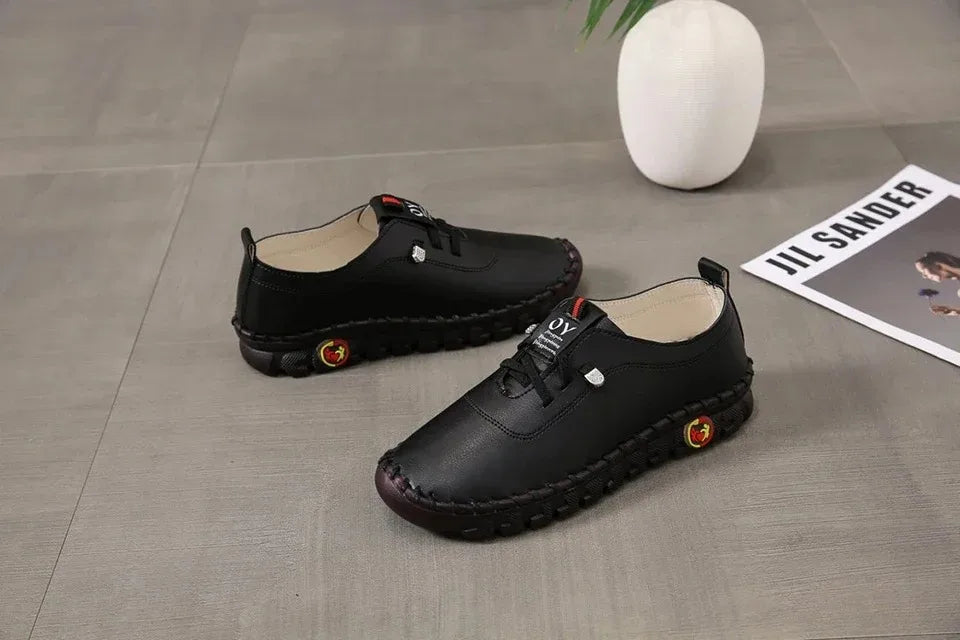 Sneakers Women Shoes Leather Loafers Shoes for Women Comfortable Slip on Shoes Hand Sewing Thread Mom Shoes Zapatillas De Mujer