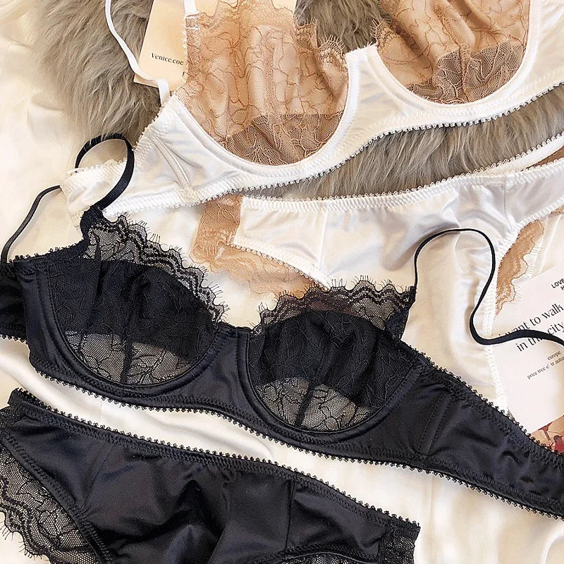 GOGNGTR Ultradünn Spitze - Push Up 3/4 Cup Atmungsaktiv