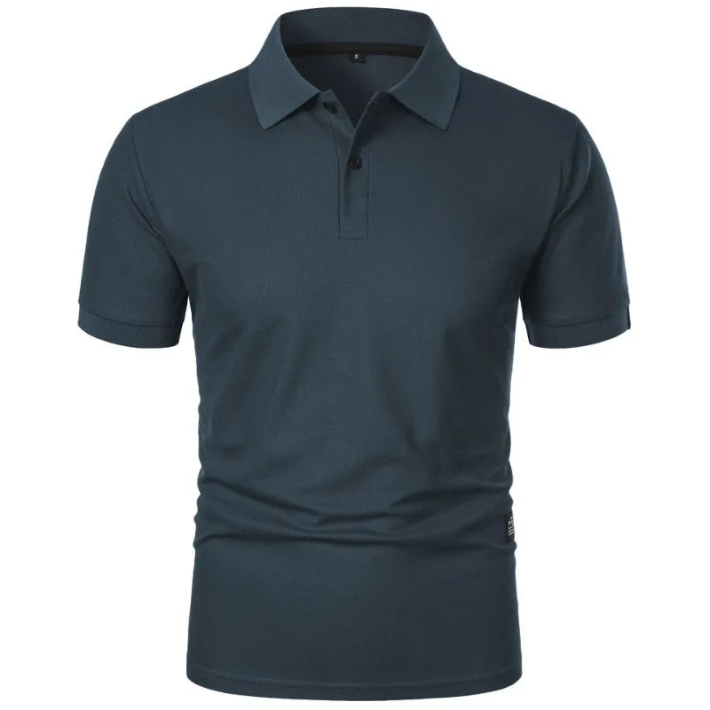 Neu Einfarbig Polo Shirt 2025 - Männer Kurz Ärmel Knopf T-Shirts Kragen - Leichtgewicht Streetwear Sport Casual Tops