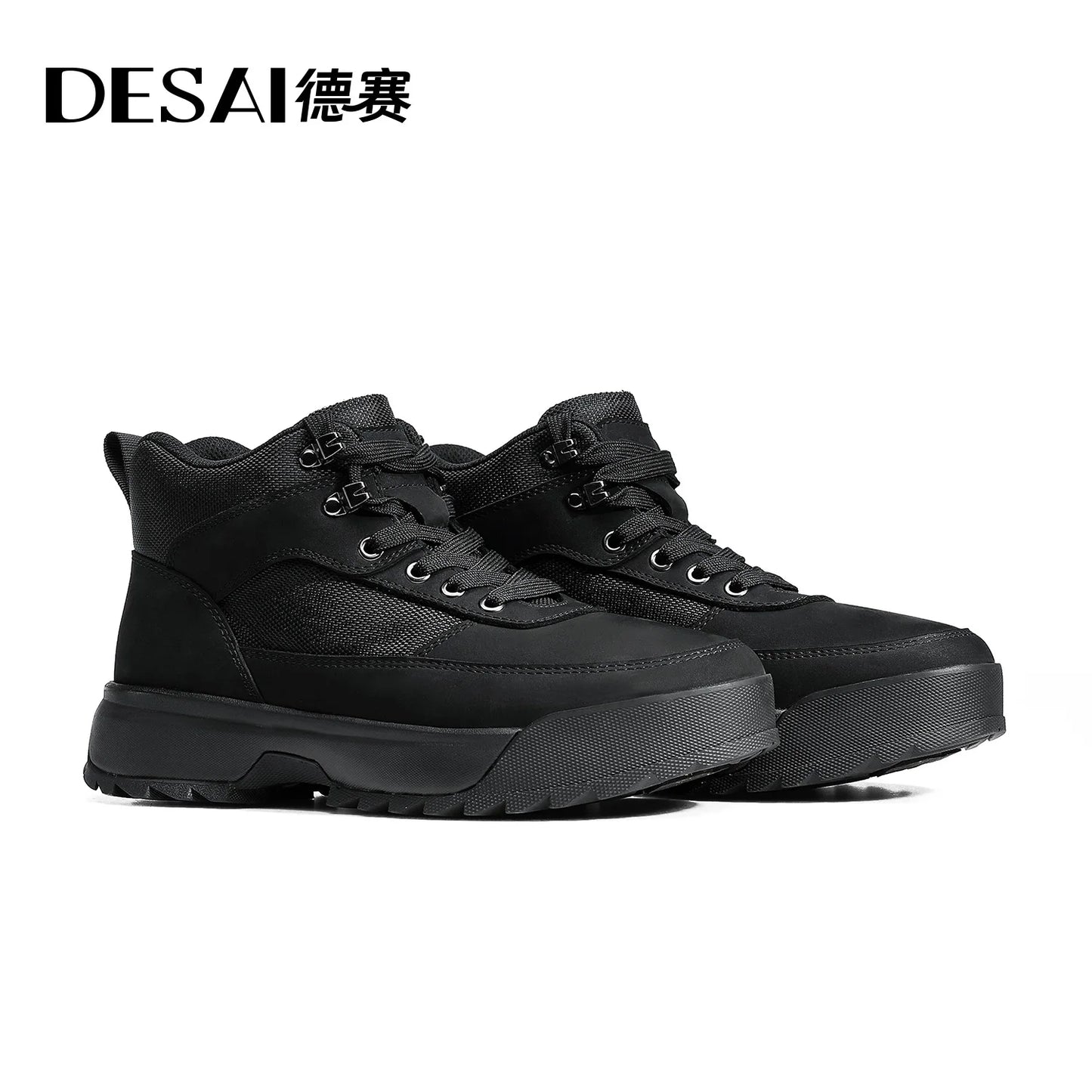 Ghete DESAI galbene cu talpă înaltă - Pantofi de lucru călduroase pentru exterior - Mărimea 39-44, Căptușeală călduroasă performantă, Înalți până la gleznă