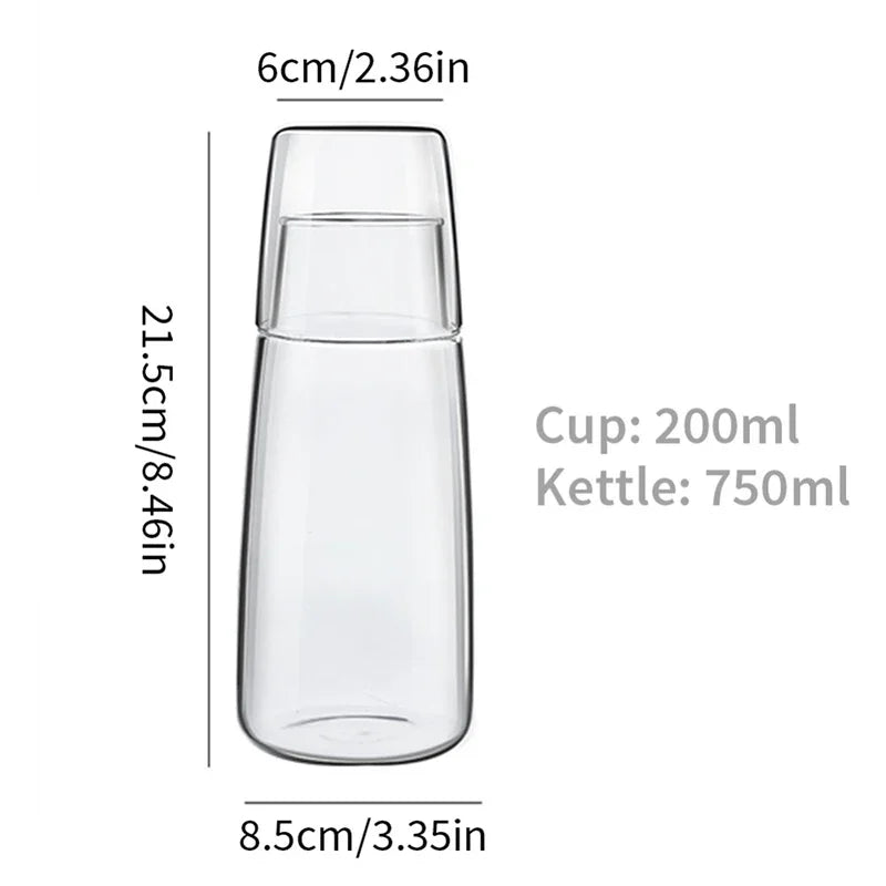 CareLine Teekanne Transparent - 750/850ml Glas Becher
