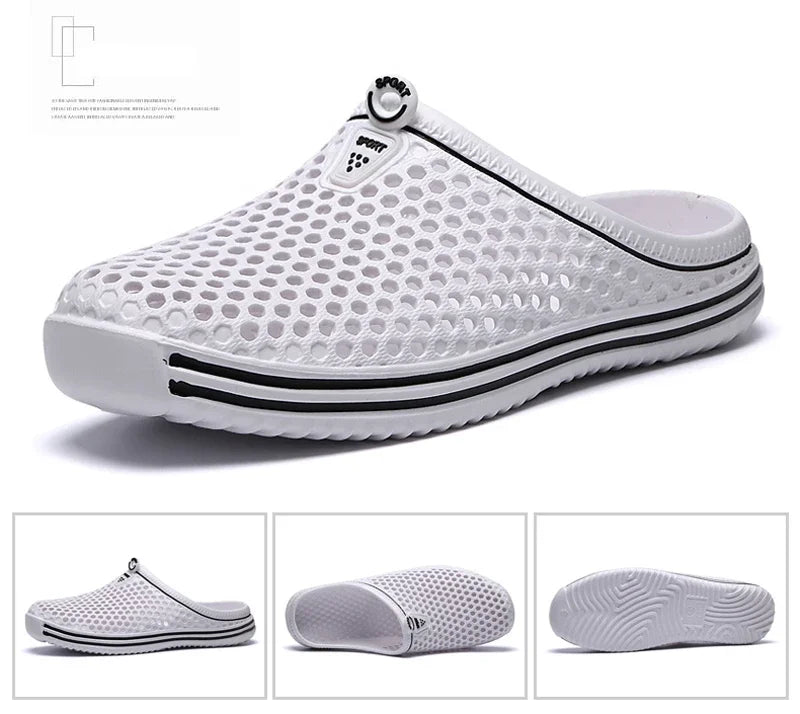 Herren-Pool-Sandalen 2025: Sonkpuel Komfortable Männer Pool Sandalen Sommer Outdoor Strand Schuhe Männer Slip on Garten Clogs Lässige Wasser Dusch Hausschuhe Unisex Zapatos Kollektion