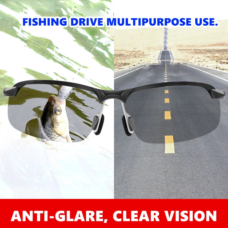 Sonnenbrille 2025: Photochromic Fishing Polarized - Chameleon Day Night Vision Driving Eyewear Collection