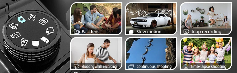 NBD 64MP Digital Camera for Photography, 4K Vlogging Camera with 3’’ Flip Screen,16X Digital Zoom,2 Batteries, 32GB TF Card