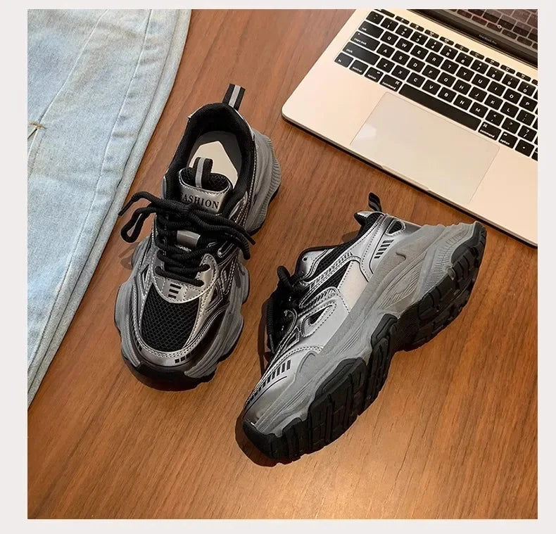Fashion Platform Sneakers for Women Casual Non Slip Thick Sole Sports Shoes Woman Comfortable Casual Sports Shoes Zapatos Mujer