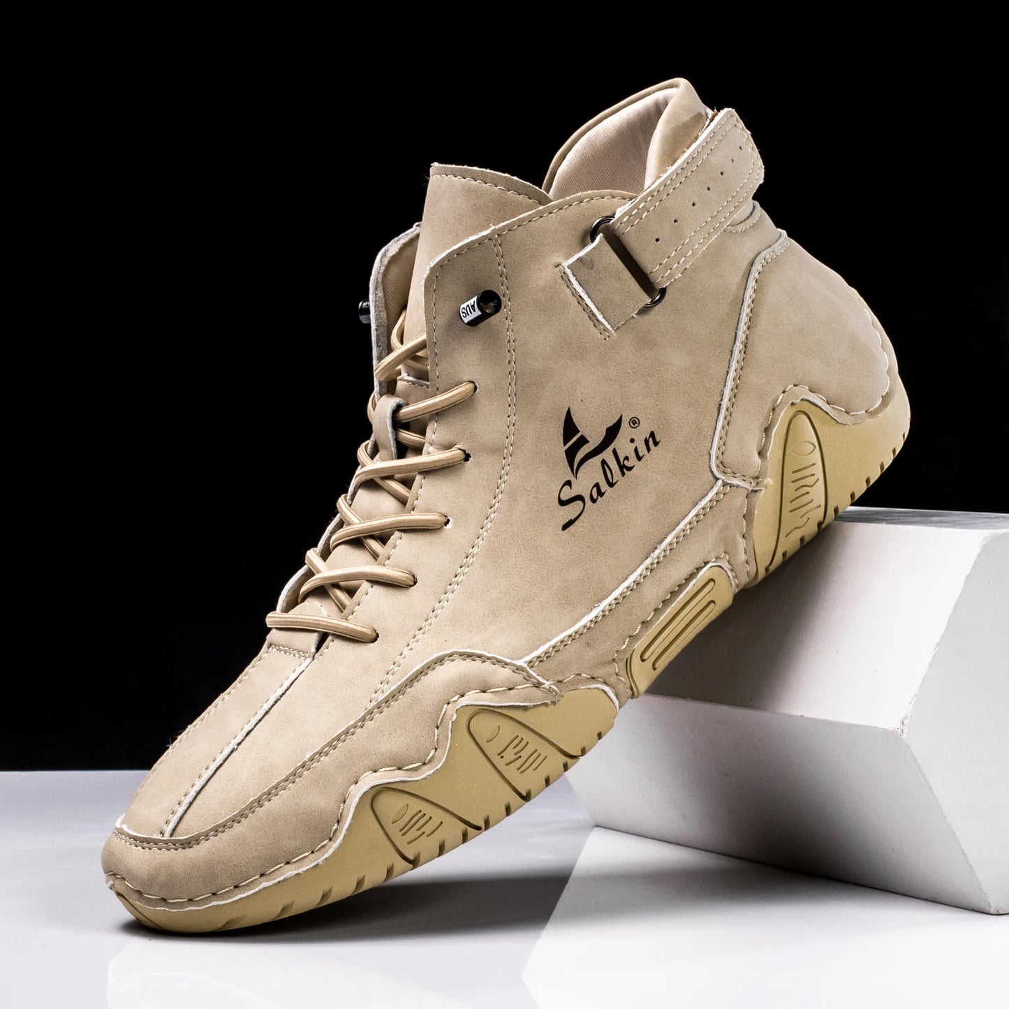 Ghete AbfuberCN, pantofi din piele pentru exterior, lucrați manual - mărimea EU, material superior, piele, închidere cu șireturi