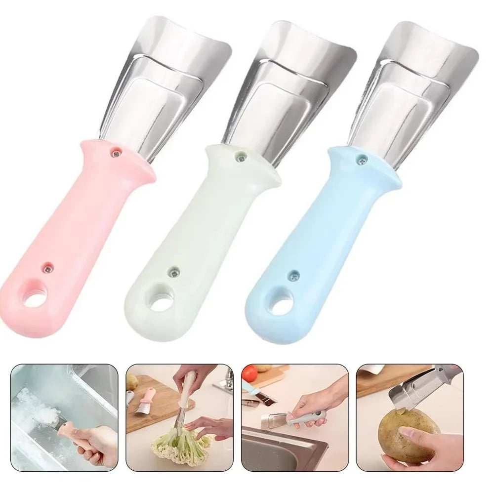 Edelstahl Schaber Enteiser Tragbar - 2 Stück 18 Cm Rostfrei