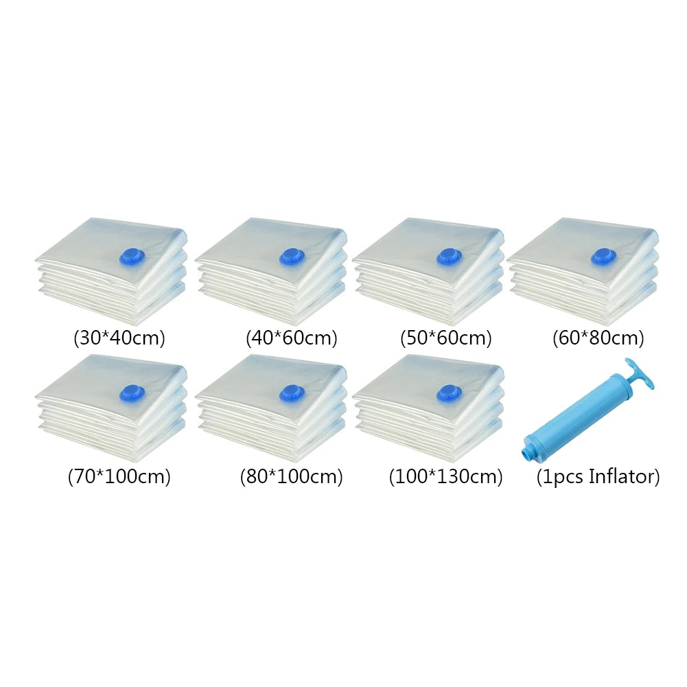 VakuumPro 6er Ventilbeutel - 6 Stk 80x60cm Platzsparend