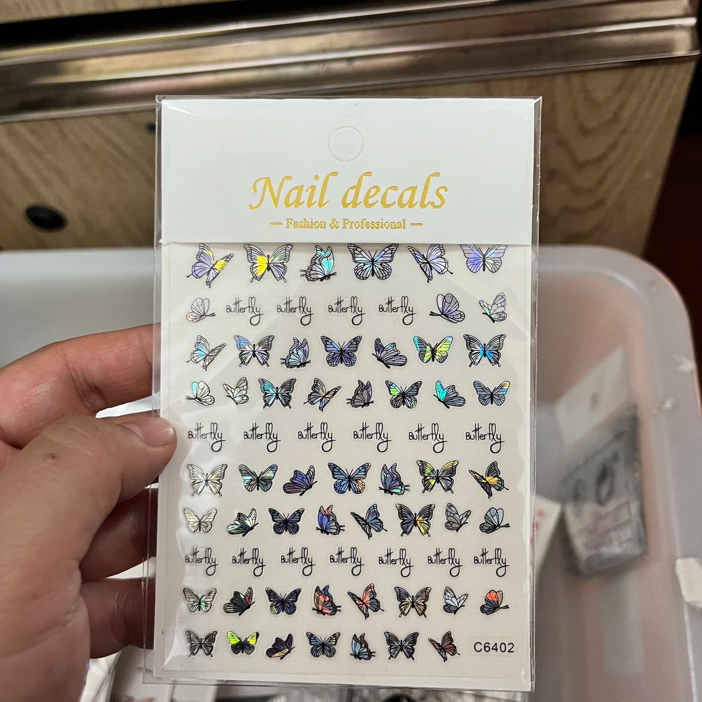 Fluturi Holo Y2K MAFANAILS - 12 Autoadezive